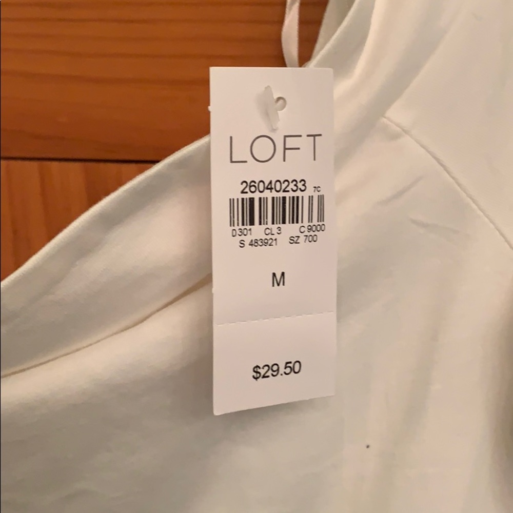 💥NEW WITH TAGS! Loft white off the shoulder top - Picture 2 of 3